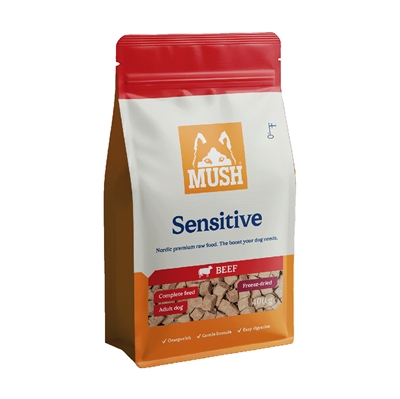 MUSH Barf Sensitive Frysetørret Råfoder Okse 400g
